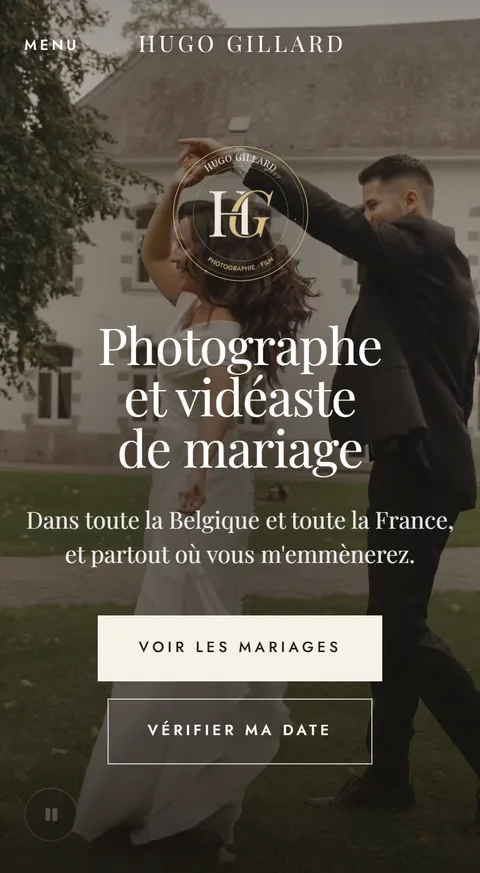 Site de Hugo Gillard sur téléphone